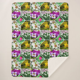 Frühlingsblumen Sherpadecke