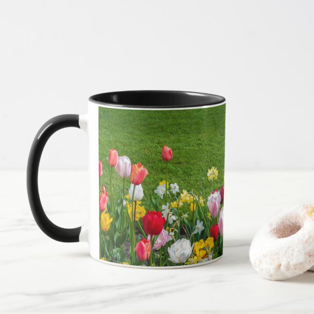 Frühlingsblumen Tasse (Mit Donut)