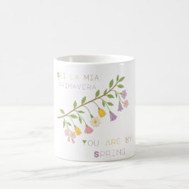 Frühlingsblumen-Tasse – Du bist mein Frühling Kaffeetasse