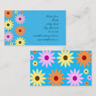 Frühlingsblumen Thema Visitenkarte