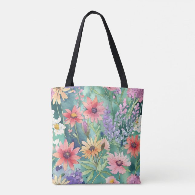 Frühlingsblumen Tote Tasche (Rückseite)