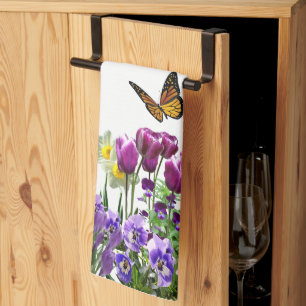 Frühlingsblumen Tulpen Narzissen Saisonale Hand- o Geschirrtuch