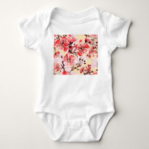Frühlingsblumen U Muster Baby Strampler