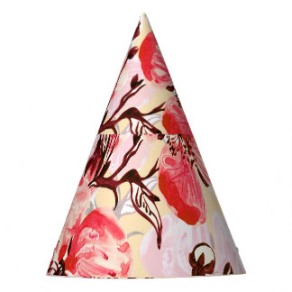 Frühlingsblumen U Muster Partyhütchen