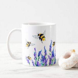 Frühlingsblumen und Bienen Tasse