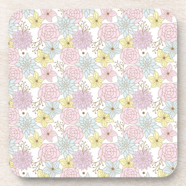 Frühlingsblumen-Untersetzer-Set Getränkeuntersetzer (Vorderseite)