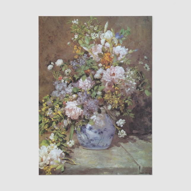 Frühlingsblumen von Renoir Seidenpapier (Vorderseite)