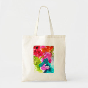 Frühlingsblumen Wasserfarbe abstrakte Kunst Tragetasche