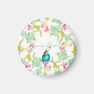 Frühlingsblumen Wasserfarbe Magnet