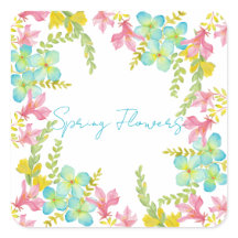 Frühlingsblumen Wasserfarbe