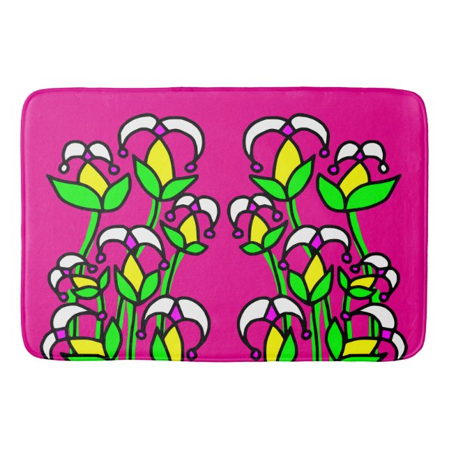 Frühlingsblumen Whimsical 41 Badematte (Vorderseite)
