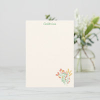 Frühlingsblumen Wildblumen personalisierte Schreib