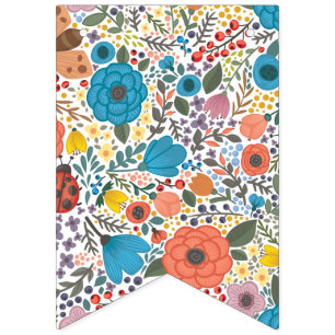 Frühlingsblumen. Wimpelkette