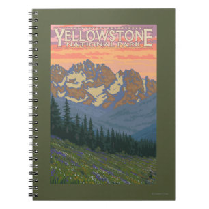 Frühlingsblumen - Yellowstone Nationalpark Notizblock