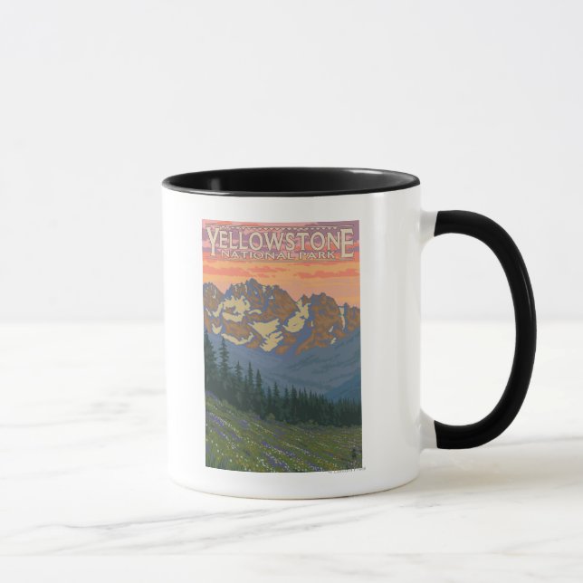 Frühlingsblumen - Yellowstone Nationalpark Tasse (Rechts)