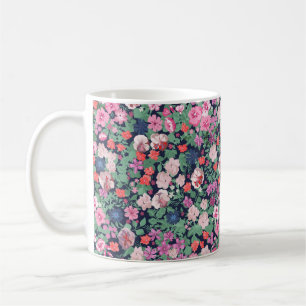 Frühlingsblumendesign. Nahtloses Blumenmuster. Pf Kaffeetasse