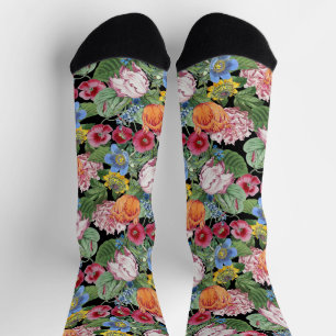 Frühlingsblumengarten Muster Socken