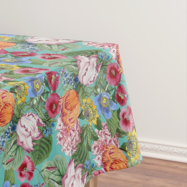 Frühlingsblumengarten Muster Tischdecke (Beispiel)