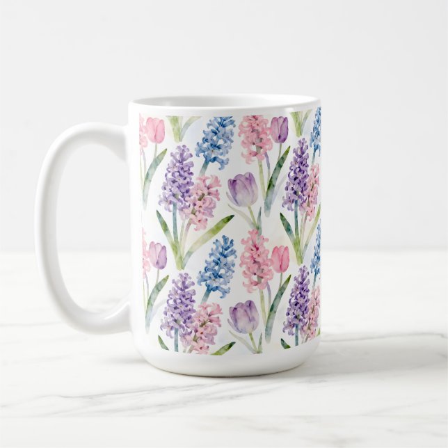 Frühlingsblumenmuster Kaffeetasse (Links)