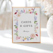 Frühlingsblumenrahmen Karten & Geschenke