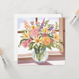 Frühlingsblumenstrauß   Hübsche Blumenkarte