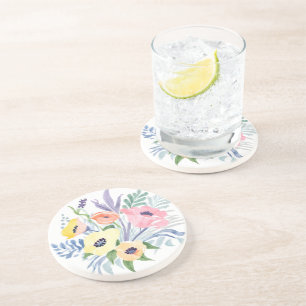 Frühlingsblumenstrauß   Hübsche florale Wasserfarb Getränkeuntersetzer