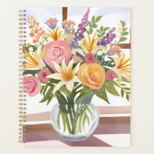 Frühlingsblumenstrauß Hübsche Florale Wasserfarb Planer