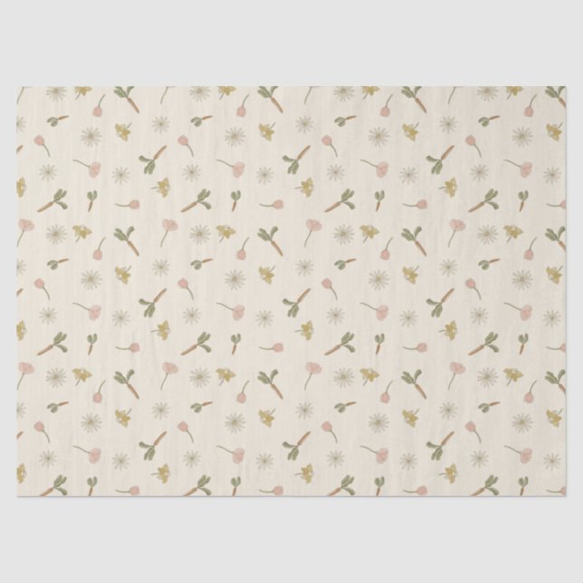 Frühlingsblumenzapier Seidenpapier (Vorderseite)