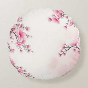 Frühlingsblut: Schönes Blumendesign für Rundes Kissen