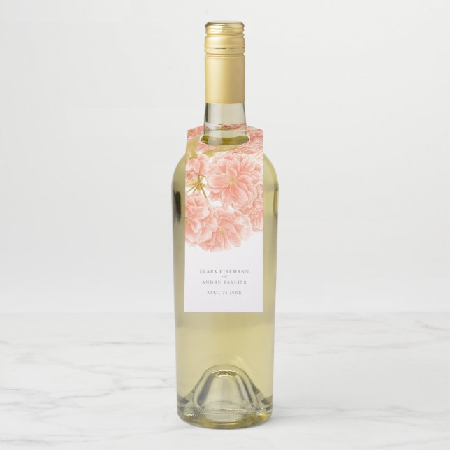 Frühlingsblüte Blütenblüte Flaschenanhänger (Auf Flasche)