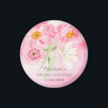 Frühlingsblüte florales Brautparty Magnet<br><div class="desc">Atemberaubendes Blumendesign mit herrlichen Frühlingsblumen in Aquarellfarben,  darunter Rosa Kirschblüten.  Besuchen Sie unseren Shop,  um unsere gesamte Frühjahrsblütenkollektion zu sehen.</div>