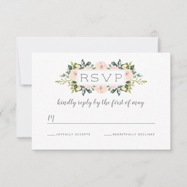 Frühlingsblüte | RSVP-Hochzeitkarte RSVP Karte (Vorderseite)