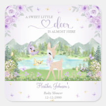 Frühlingsblüte und Schmetterlinge Reh Baby Shower