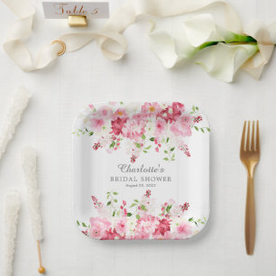 Frühlingsblüten Blumenblütenpapier Brautparty T Pappteller