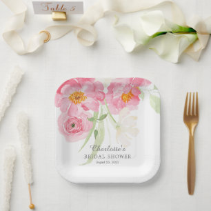 Frühlingsblüten Blumenblütenpapier Brautparty T Pappteller