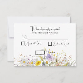Frühlingsblüten-Hochzeitsantwortkarten RSVP Karte