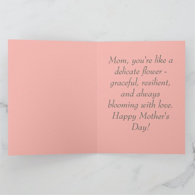 Frühlingsblüten in Robins Ei-Blau Karte (Innenseite)