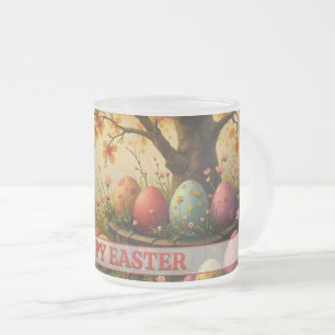 Frühlingsblüten-Magie mit Oster-Ei-Pracht Mattglastasse