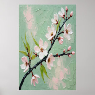 Frühlingsblüten Ölmalerei auf Leinwand Große Flora Poster