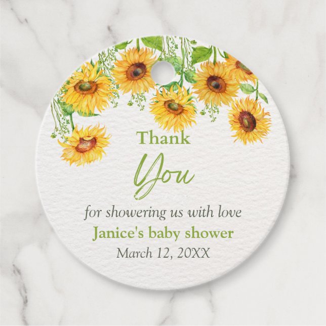 Frühlingsblütendusche mit Blumenblütendusche Begrü Geschenkanhänger (Vorderseite)