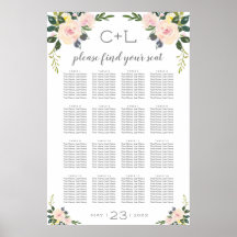 Frühlingsblütenriss Hochzeitstabelle