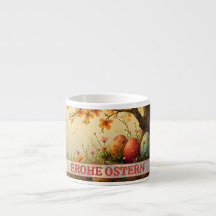 Frühlingsblütenzauber mit Ostereierpracht Espressotasse