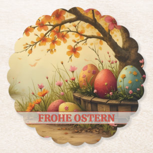 Frühlingsblütenzauber mit Ostereierpracht Untersetzer