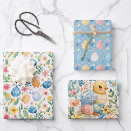 Frühlingsblütester 3 geschenkpapier set