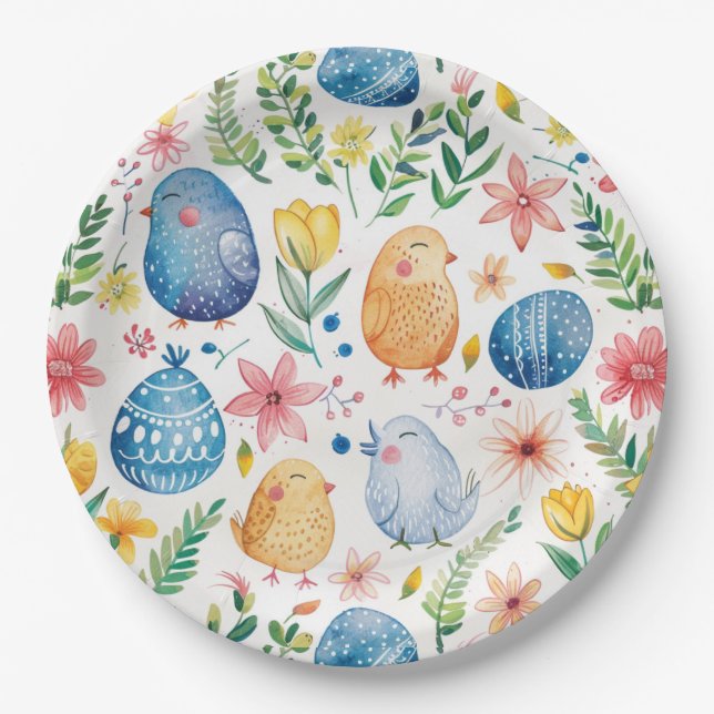 Frühlingsblütester 3 pappteller (Vorderseite)