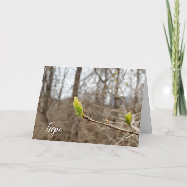 Frühlingsbude für Hoffnung denken Sie Karte (Vorderseite)