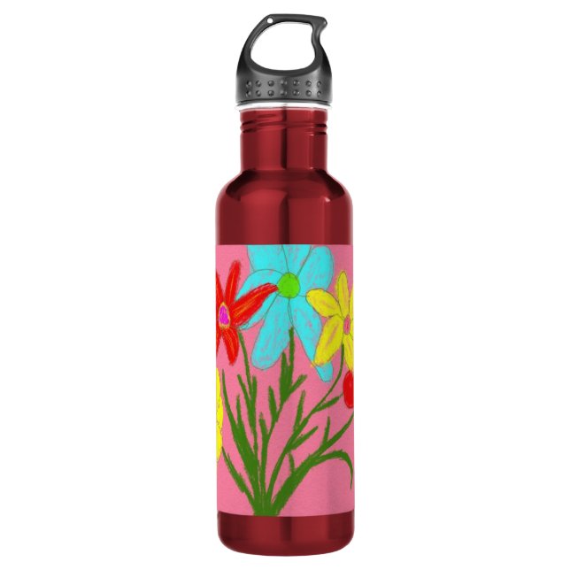 Frühlingsbukett Edelstahlflasche (Vorderseite)
