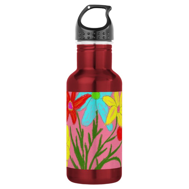 Frühlingsbukett Edelstahlflasche (Vorderseite)
