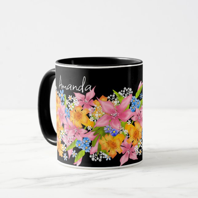 Frühlingsbukett Tasse (Vorderseite Links)