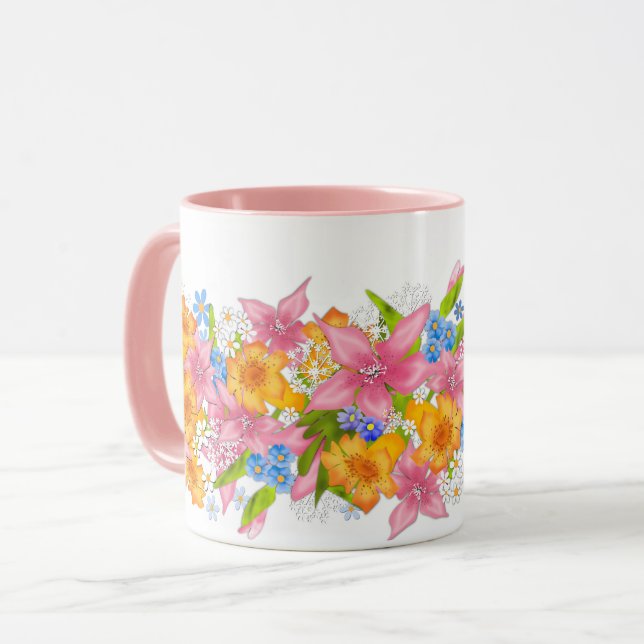 Frühlingsbukett Tasse (Vorderseite Links)